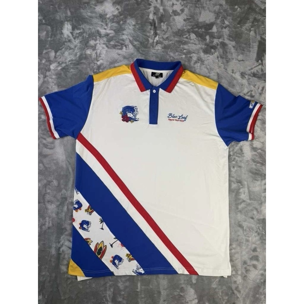 Blac Leaf Create Your Wave Surfing‎ Men's Multicolored Polo Size 2XL